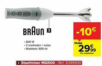 Carrefour Braun staafmixer mq500 aanbieding