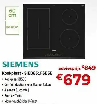 Exellent Siemens kookplaat - sied651fsb5e aanbieding