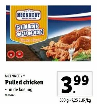 Lidl Pulled chicken aanbieding