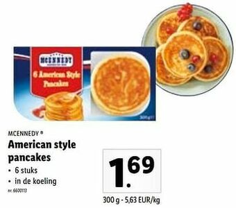 Lidl American style pancakes aanbieding