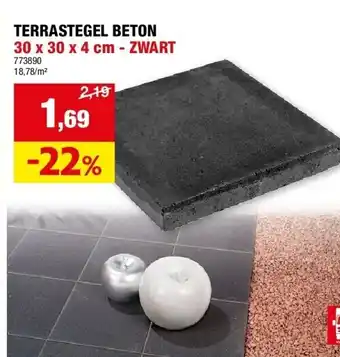 Hubo TERRASTEGEL BETON aanbieding