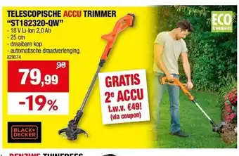 Hubo TELESCOPISCHE ACCU TRIMMER “ST182320-QW” aanbieding