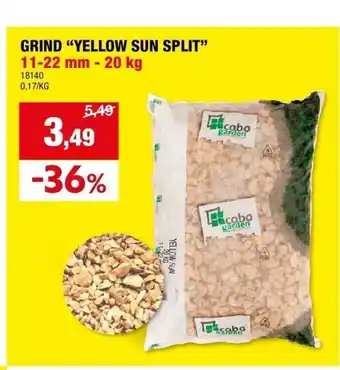 Hubo GRIND “YELLOW SUN SPLIT” 11-22 mm - 20 kg aanbieding