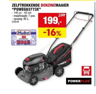 Hubo ZELFTREKKENDE BENZINEMAAIER “POWEG63773X” aanbieding