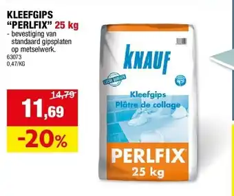 Hubo KLEEFGIPS “PERLFIX” 25 kg aanbieding