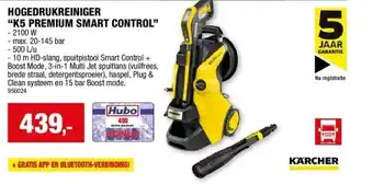 Hubo HOGEDRUKREINIGER “K5 PREMIUM SMART CONTROL” aanbieding