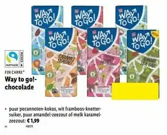 Lidl Way to go!- chocolade puur pecannoten-kokos aanbieding