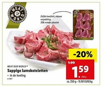 Sappige lamskoteletten