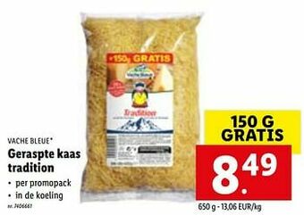 Lidl Geraspte kaas tradition aanbieding