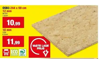 Hubo OSB3 244 x 59 cm 12 mm aanbieding