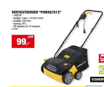 Hubo VERTICUTEERDER “POWXG7513” aanbieding