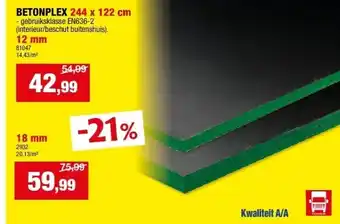 Hubo BETONPLEX 244 x 122 cm aanbieding