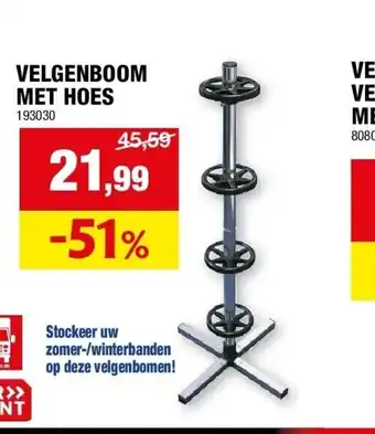 Hubo VELGENBOOM MET HOES aanbieding
