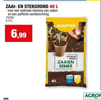 Hubo ZAAI- EN STEKGROND 40 L aanbieding