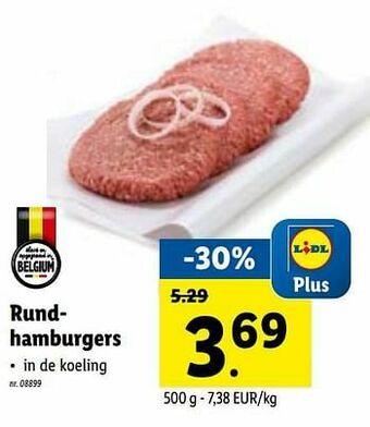 Lidl Rundhamburgers aanbieding