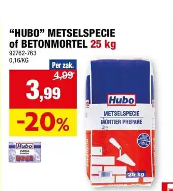 Hubo “HUBO” METSELSPECIE of BETONMORTEL 25 kg aanbieding