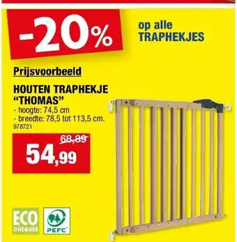 HOUTEN TRAPHEKJE “THOMAS”