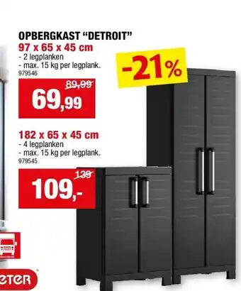 Hubo OPBERGKAST “DETROIT” 97 x 65 x 45 cm aanbieding