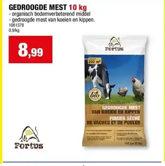 Hubo GEDROOGDE MEST 10 kg aanbieding