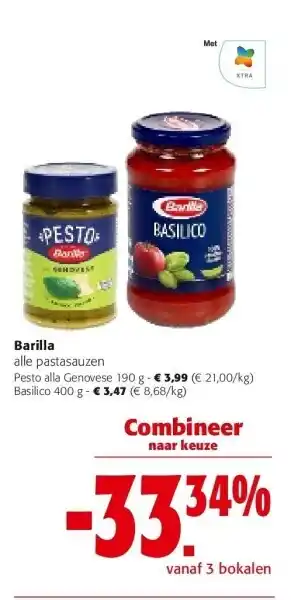 Colruyt Barilla Pesto alla Genovese 190 g aanbieding