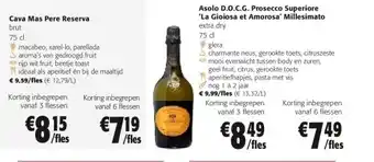 Colruyt Cava Mas Pere Reserva brut 75 cl aanbieding