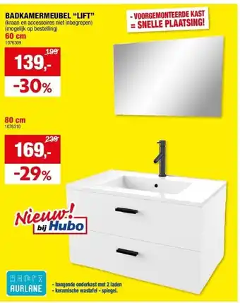 Hubo BADKAMERMEUBEL “LIFT” aanbieding