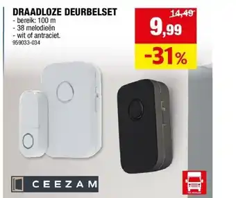 Hubo DRAADLOZE DEURBELSET aanbieding