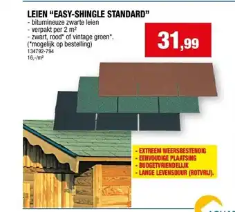 Hubo LEIEN “EASY-SHINGLE STANDARD” aanbieding