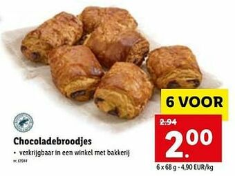 Lidl Chocoladebroodjes aanbieding