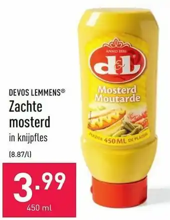 ALDI Devos lemmens zachte mosterd aanbieding