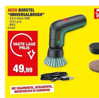 Hubo ACCU BORSTEL “UNIVERSALBRUSH” aanbieding