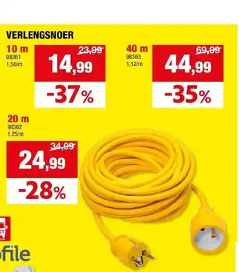 Hubo VERLENGSNOER 10 m aanbieding