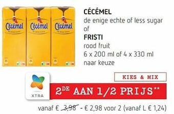 Cécémel de enige echte of less sugar of fristi rood fruit