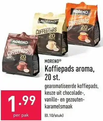 ALDI Moreno koffiepads aroma aanbieding