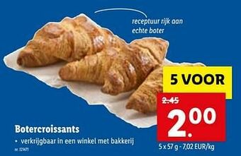 Lidl Botercroissants aanbieding