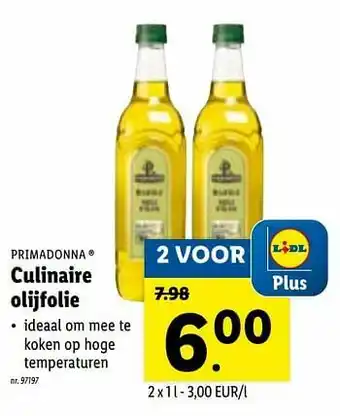 Lidl Culinaire olijfolie aanbieding