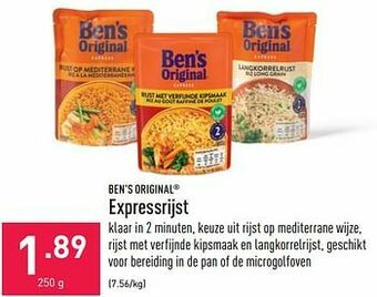 ALDI Ben`s original expressrijst aanbieding