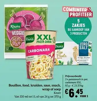 Delhaize Knorr pastasnack in pot, carbonara xxl aanbieding