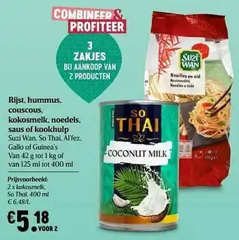 Delhaize Kokosmelk, so thaï aanbieding