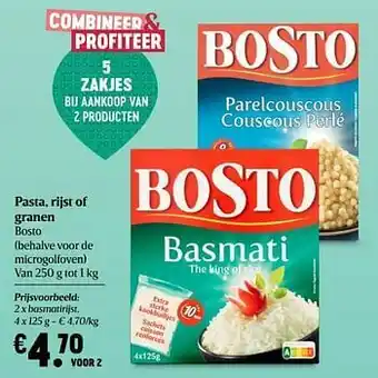 Delhaize Bosto basmatirijst aanbieding