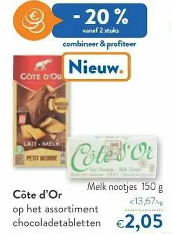 OKay Cote d`or melk nootjes aanbieding