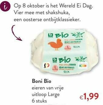 OKay Boni bio eieren van vrije uitloop large aanbieding