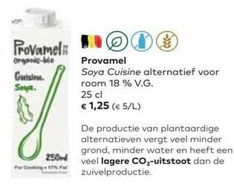 Bio Planet Provamel soya cuisine alternatief voor room aanbieding