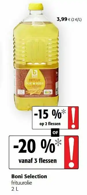 Colruyt Boni selection frituurolie aanbieding