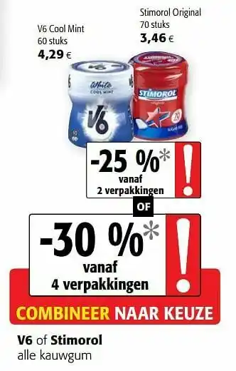 Colruyt V6 cool mint aanbieding