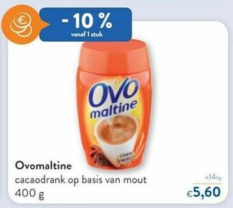 Ovomaltine cacaodrank op basis van mout