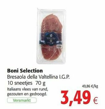 Colruyt Boni selection bresaola della valtellina i.g.p. aanbieding