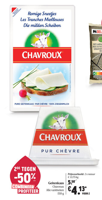 Delhaize Geitenkaas aanbieding
