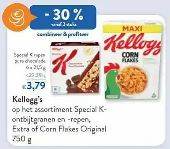 OKay Kellogg`s special k repen pure chocolade aanbieding
