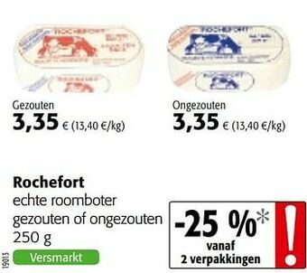 Colruyt Rochefort echte roomboter gezouten of ongezouten aanbieding